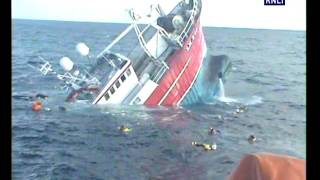 Lerwick Lifeboat Rescue Fishermen From Sinking Trawler Near Shetland Islands [upl. by Russia627]