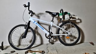 BICICLETA CU MOTOR DE DRUJBA PARTEA 1 MODIFICAREA DRUJBEI [upl. by Josi818]