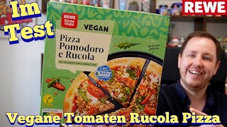 Rewe Pizza Pomodoro e Rucola im Test vegan [upl. by Nehtanoj214]