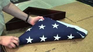 How to Fold a Flag for Putting it into a Memorial Case [upl. by Skrap]