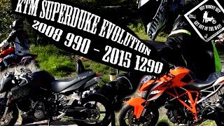 KTM Superduke 990 vs 1290 comparison 2008  2015 [upl. by Tilagram]