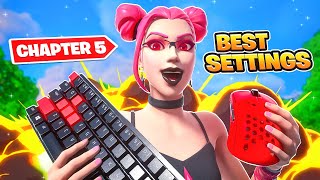 BEST COMPETITIVE Fortnite Settings in CHAPTER 5 Merstach Settings [upl. by Bravin]