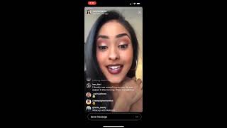 Nurys Mateo AYTO Instagram Live 122218 [upl. by Ylle993]