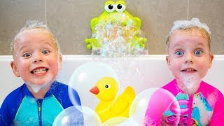 Bath SONG and More Nursery Rhymes for Babies with Gaby and Alex [upl. by Irtimed871]