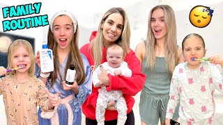 NEW FAMILY NIGHT TIME ROUTINE with FIVE SISTERS 😱 [upl. by Marlena]