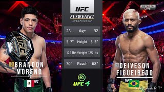 BRANDON MORENO VS DEIVESON FIGUEIREDO 3 FULL FIGHT UFC 270 [upl. by Rissa]