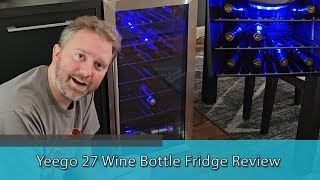 KEEP YOUR WINE OR CHAMPAGNE COLD  Yeego 27 Wine Bottle Fridge Review [upl. by Seavey24]