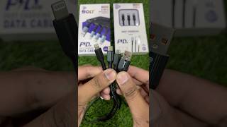 3 in 1 Data Cable micro  typeC Lightning 45W PD Fast Charging BRAIDED Cable shorts trending [upl. by Rida]