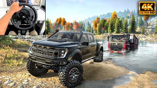 Ford F150 Raptor R  Truck Recovery  SnowRunner  Thrustmaster T300RS gameplay [upl. by Einnij]