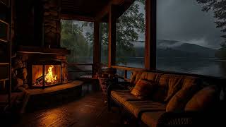 Cozy Ambience for a Good Sleep with Relaxing Rain Sounds in Cozy Porch [upl. by Burhans449]