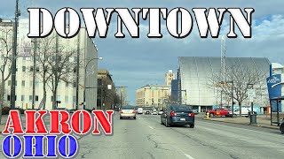 Akron  Ohio  4K Downtown Drive [upl. by Chill]