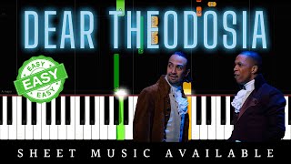 Hamilton  Dear Theodosia Medium Piano Tutorial  Lyrics [upl. by Krause209]