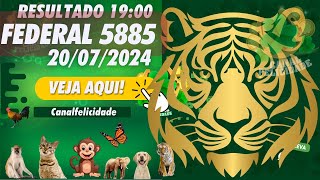 🔴 LOTERIA FEDERAL DO BRASIL extração 5885  JOGO DO BICHO  Live 20072024  Resultados ao vivo [upl. by Oringa]