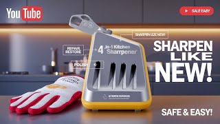 Restore Your Knives Like New 4 in 1 Knife Sharpener with Cut Resistant Glove [upl. by Boor]