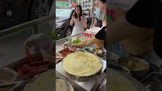 🥰 Satisfying with delicious egg pancake 🥳 streetfood satisfying satisfyingvideo [upl. by Nnylav]