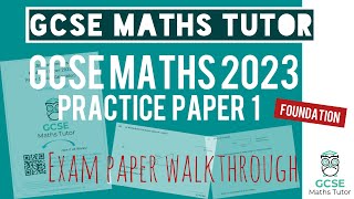 GCSE Maths Predicted Paper 1 Friday 19th May 2023  Foundation  Exam Walkthrough  Edexcel AQA [upl. by Elmaleh]