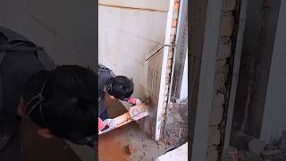 Wall clean cutting processSuper Amazing tools craftsman shorts [upl. by Ardnaed]