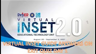 VINSETDAY 1Guide answers in Exit Quizzes [upl. by Amandy]