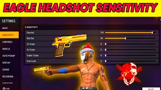 Cs Rank Desert Eagle Headshot Sensitivity Settings  Garena Free Fire [upl. by Ennaeilsel]