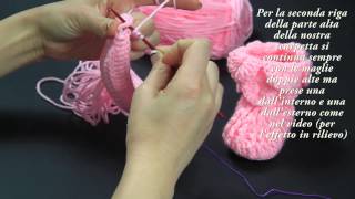 Scarpette Baby passo a passo ad uncinetto  parte 2   Video Tutorial [upl. by Arahsak874]