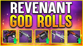 NEW META The MUST HAVE Revenant God Roll Weapons Destiny 2 [upl. by Alyakcm]