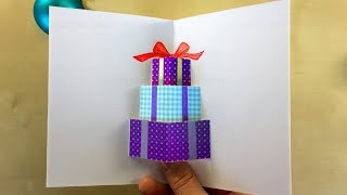 Weihnachtskarten basteln mit Papier Pop Up Karte Geschenke 🎁 Weihnachten basteln mit Papier [upl. by Horowitz52]