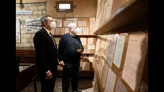 25 Aprile il Presidente Draghi allAltare della Patria e al Museo della Liberazione di via Tasso [upl. by Arracat]