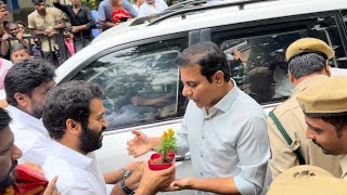 Minister KTR grand entry  nayini narsimha reddy steel Bridge  RTC X Roads  Hyderabad KTR Convoy [upl. by Aivizt205]