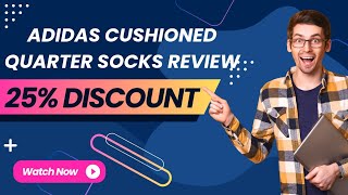 Adidas Cushioned Quarter Socks Review  Amazon Finds 2024 [upl. by Oiluig36]