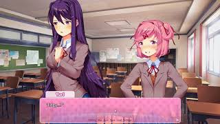 Yuri and Natsuki fight scene ddlcDoki doki literature club [upl. by Uwkuhceki]