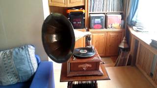 Alte Kameraden  Marsch von Teike  Grammophon  Schellack 78Rpm [upl. by Gamages]