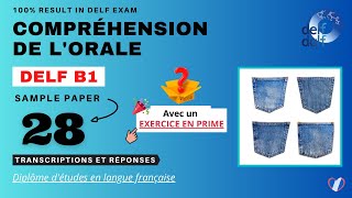 DELF B1  Compréhension de lorale No28  DELF B1 Listening Practice Test Online  French N You [upl. by Asle990]