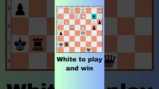 Black to play and win chess chesspuzzles [upl. by Lilybelle]