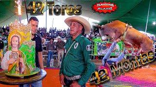 El jaripeo más importante de todo México 42 toros 42 Montas 42 Ganaderos en la fiesta del patrón san [upl. by Airotna]