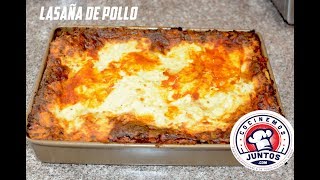 lasaña de pollo al horno con mucho queso y vegetales [upl. by Norraa]