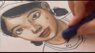 Drawing Clementine from the walking dead game [upl. by Lubba]