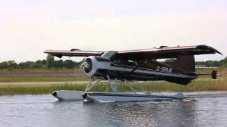 HD Beautiful Dehavilland DHC2MK1 Beaver On Floats Takeoff CSU3 [upl. by Nhoj]