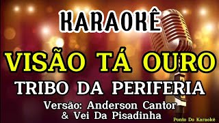 KARAOKÊ VISÃO TÁ OURO PLAYBACK TRIBO DA PERIFERIA VERSÃO ANDERSON CANTOR E VEI DA PISADINHA RAP [upl. by Lyret]