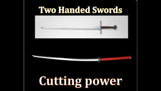 Cutting power of two handed swords compared [upl. by Akinna578]