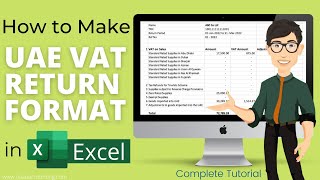 How to make UAE VAT Return format in MS Excel  Calculate VAT in Excel [upl. by Chaunce]