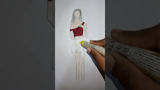 Stylish glitter dress painting 😍👍👍👍 [upl. by Giess]