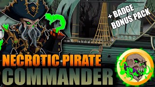 AQW  NECROTIC PIRATE COMANDER BONUS PACKAGE  BADGE  REVIEW [upl. by Zamora946]