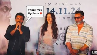 kanguva movie promotion Bobby Deol Surya new video HindiAddress Street Apt City Coun [upl. by Eirrehs]