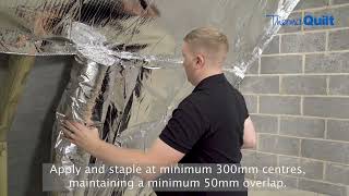 How to install YBS ThermaQuilt multifoil insulation in a roof application [upl. by Assenov]