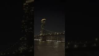 Manhattan amp Brooklyn Bridges at night New York❤️ [upl. by Kylstra]