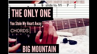 The Only One  You Stole My Heart Away   Chords  Cover Song  Big Mountain  Guitar Tutorial [upl. by Kirsti724]