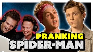 TOM HOLLAND INTERVIEW PRANK EARPIECE [upl. by Lynna162]