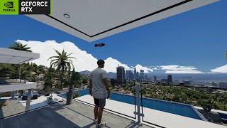 Vinewood Hills Mansion Tour GTA V  MODS SP [upl. by Chev156]