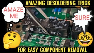 Desoldering Made Easy  Amazing Trick  Soldering Tutorial [upl. by Shelagh]