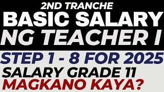 BASIC SALARY NG TEACHER I STEP 1  8 FOR JANUARY 2025 MAGKANO KAYA [upl. by Jeanelle]